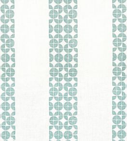 Fairmont Stripe Embroidery Fabric by Anna French Teal Fairmont Stripe Embroidery Fabric by Anna French Teal