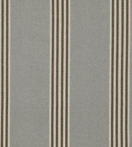 Falmouth Stripe Fabric by Ian Mankin Grey/Mocha