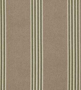 Falmouth Stripe Fabric by Ian Mankin Latte/Khaki