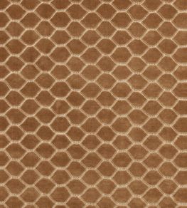 Faraday Velvet Fabric by Sanderson Bronze