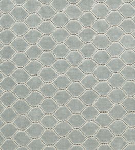 Faraday Velvet Fabric by Sanderson Porcelain Faraday Velvet Fabric by Sanderson Porcelain