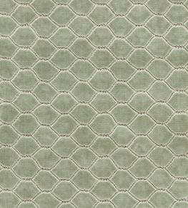 Faraday Velvet Fabric by Sanderson Smog Blue Faraday Velvet Fabric by Sanderson Smog Blue