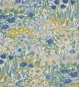 Faria Flowers Fabric by Liberty Lapis Faria Flowers Fabric by Liberty Lapis