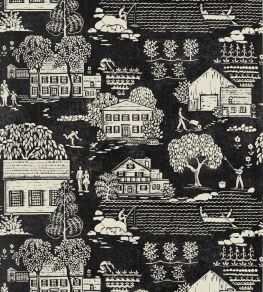 Farmingdale Wallpaper by Anna French Black Farmingdale Wallpaper by Anna French Black