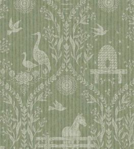 Homestead Wallpaper by Eijffinger Green Homestead Wallpaper by Eijffinger Green