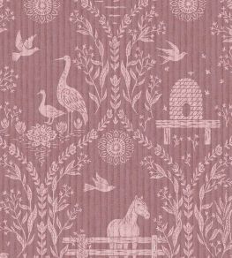 Farmyard Friends Wallpaper by Eijffinger Mauve