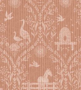 Farmyard Friends Wallpaper by Eijffinger Orange