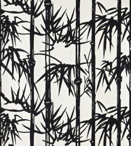 Bamboo Wallpaper by Farrow & Ball Pitch Black