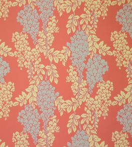 Wisteria Wallpaper by Farrow & Ball Bespoke Red Wisteria Wallpaper by Farrow & Ball Bespoke Red