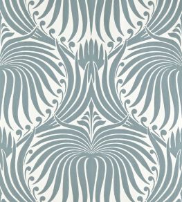 Lotus Wallpaper by Farrow & Ball Oval Room Blue