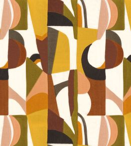 Fascination Fabric by Casamance Olive / Mimosa
