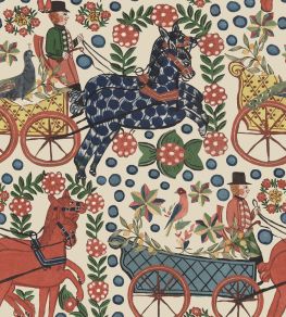 Fasnacht Wallpaper by MINDTHEGAP Taupe/Red/Blue/Turquoise