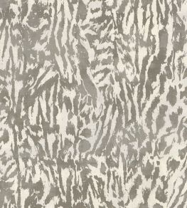 Feline Fabric by Schumacher Stone Feline Fabric by Schumacher Stone