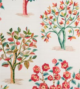 Fener Grove Wallpaper by Nina Campbell Coral/Teal Fener Grove Wallpaper by Nina Campbell Coral/Teal