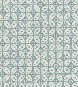 Hamble Fabric by Fermoie Teal Hamble Fabric by Fermoie Teal