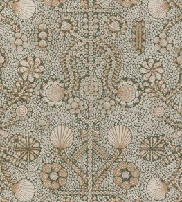 Shell Grotto Fabric by Fermoie Moss Shell Grotto Fabric by Fermoie Moss