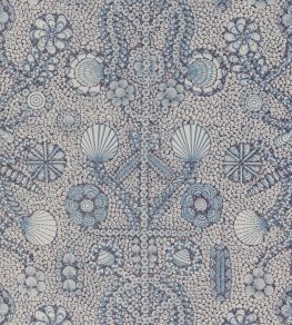 Shell Grotto Fabric by Fermoie Blueberry