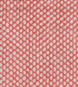 Wicker Linen Fabric by Fermoie Red