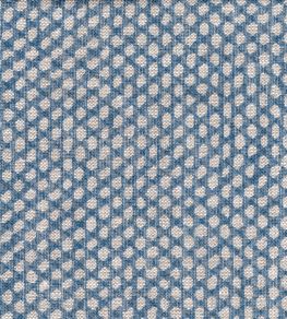 Wicker Linen Fabric by Fermoie Sea Blue Wicker Linen Fabric by Fermoie Sea Blue