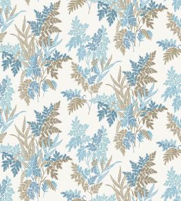 Fern Craze Fabric by Nina Campbell Indigo/Blue/Chocolate Fern Craze Fabric by Nina Campbell Indigo/Blue/Chocolate