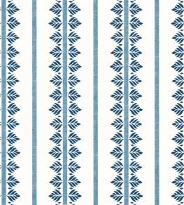 Fern Stripe Wallpaper by Anna French Navy