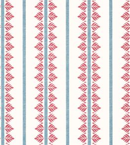 Fern Stripe Wallpaper by Anna French Red/Blue