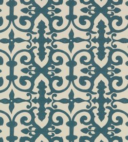 Ferne Park Wallpaper by Schumacher Peacock Blue Ferne Park Wallpaper by Schumacher Peacock Blue