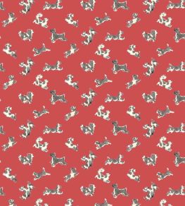 Fete De Chien Wallpaper by Scalamandre Red Pepper And Charcoal Fete De Chien Wallpaper by Scalamandre Red Pepper And Charcoal