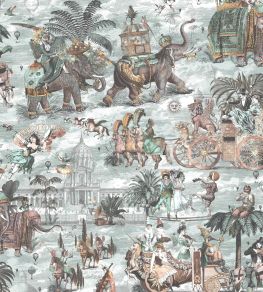 Fiesta Wallpaper by Brand McKenzie Peach & Seawater Fiesta Wallpaper by Brand McKenzie Peach & Seawater