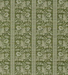 Filigree Bellagio Stripe Fabric by Zoffany Evergreen Filigree Bellagio Stripe Fabric by Zoffany Evergreen