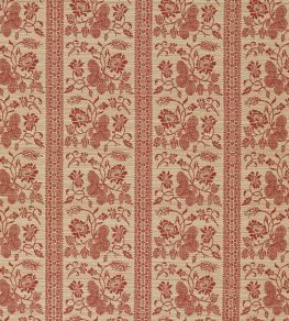 Filigree Bellagio Stripe Fabric by Zoffany Sandstone/Russet