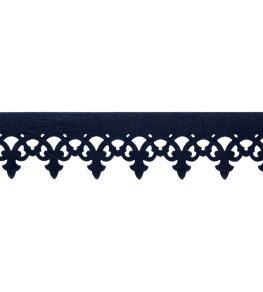 Finlay Scalloped Border Trimming by Samuel & Sons Onyx Finlay Scalloped Border Trimming by Samuel & Sons Onyx