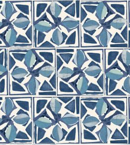 Fiori Wallpaper by Christopher Farr Cloth Cobalt Fiori Wallpaper by Christopher Farr Cloth Cobalt