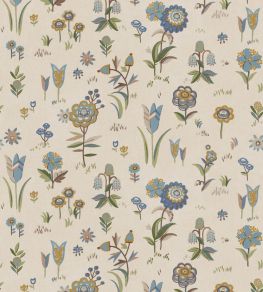 Firle Meadow Wallpaper by Mulberry Home Blue Firle Meadow Wallpaper by Mulberry Home Blue
