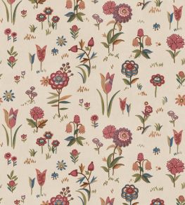 Firle Meadow Wallpaper by Mulberry Home Red/Green Firle Meadow Wallpaper by Mulberry Home Red/Green