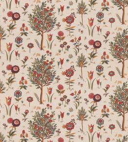Firle Fabric by Mulberry Home Red/Green