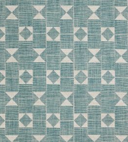 Flag Fabric by Fermoie Teal Flag Fabric by Fermoie Teal
