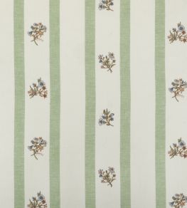 Flax & Field Posy Stripe Fabric by Volga Linen Eucalyptus/Oyster Flax & Field Posy Stripe Fabric by Volga Linen Eucalyptus/Oyster