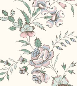 Fleurie Wallpaper by Lewis & Wood Peppermint Rose Fleurie Wallpaper by Lewis & Wood Peppermint Rose