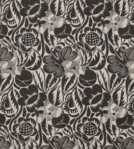 Fleurs Etoilees Fabric by Christopher Farr Cloth Charcoal Fleurs Etoilees Fabric by Christopher Farr Cloth Charcoal
