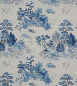 Floating Pavilion Fabric by Liberty Lapis Floating Pavilion Fabric by Liberty Lapis