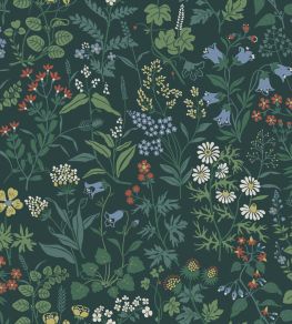 Flora Wallpaper by Borastapeter Black Flora Wallpaper by Borastapeter Black