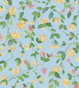 Flora Wallpaper by Cole & Son Buttercup Yellow on Cornflower Blue Flora Wallpaper by Cole & Son Buttercup Yellow on Cornflower Blue