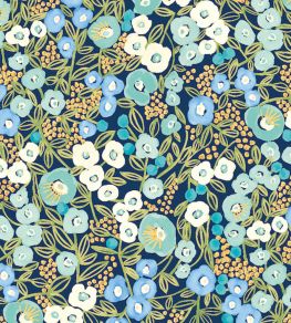 Flora Ditsy Wallpaper by Ohpopsi Cerulean Flora Ditsy Wallpaper by Ohpopsi Cerulean