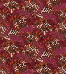 Floral Batik Mural by Eijffinger Red Floral Batik Mural by Eijffinger Red