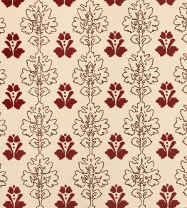 Floral Block Wallpaper by Barneby Gates Chocolate/Red
