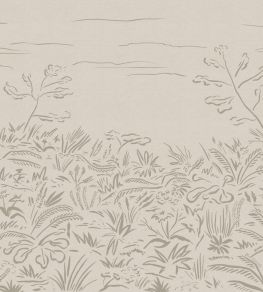 Floral Cave Mural by Tres Tintas Grey Floral Cave Mural by Tres Tintas Grey