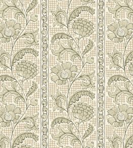 Floral Check Wallpaper by Josephine Munsey Maitland Green and Cotswold White Floral Check Wallpaper by Josephine Munsey Maitland Green and Cotswold White
