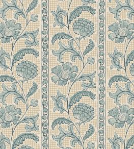 Floral Check Wallpaper by Josephine Munsey Osney Blue and Salt Ridge Floral Check Wallpaper by Josephine Munsey Osney Blue and Salt Ridge