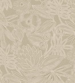 Floral Lace Wallpaper by Eijffinger Green Floral Lace Wallpaper by Eijffinger Green